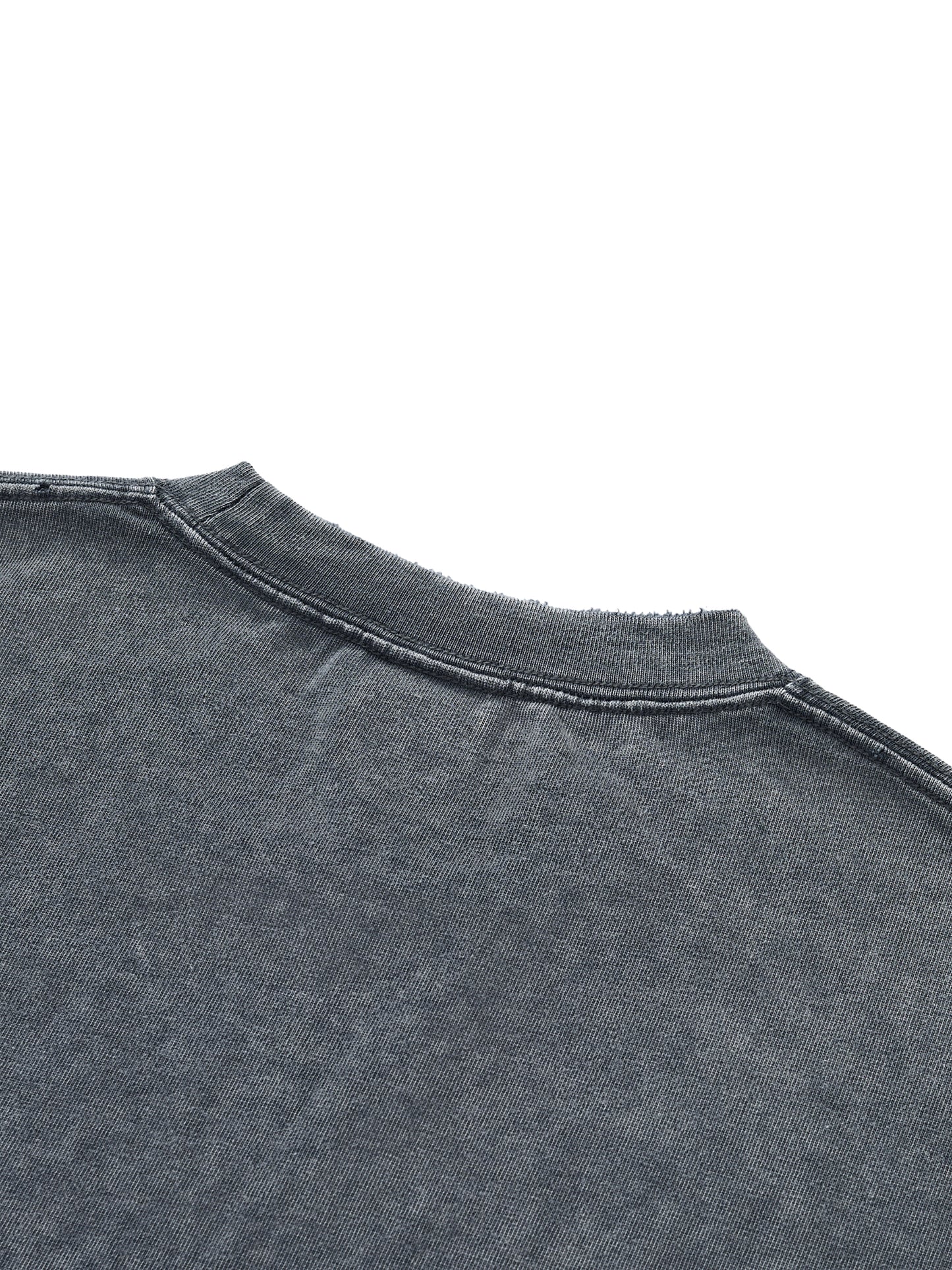 "Party Shirt" - Snow Wash Raw-Hem Boxy T-shirt