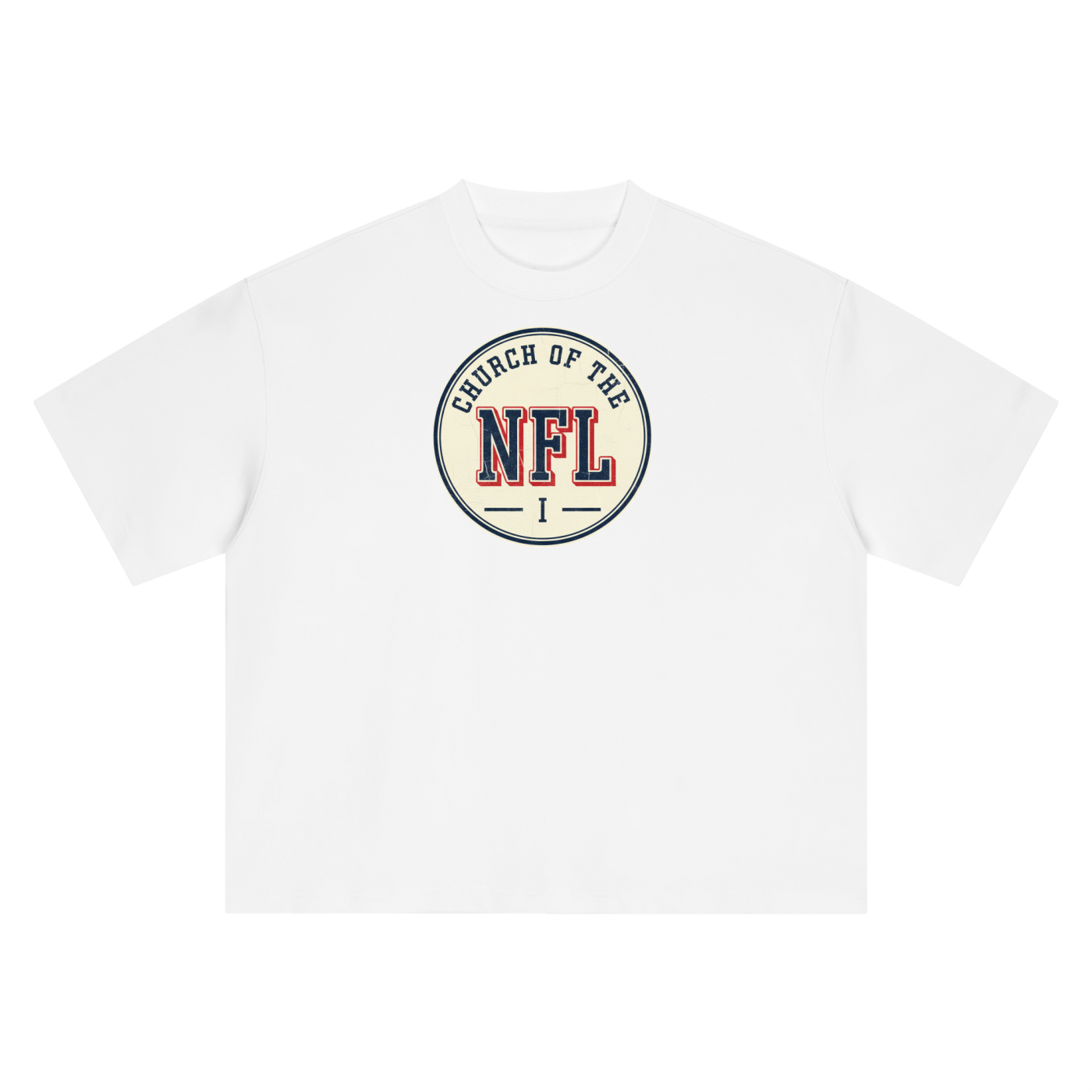 "Church of the NFL" - Boxy Oversized T-Shirt