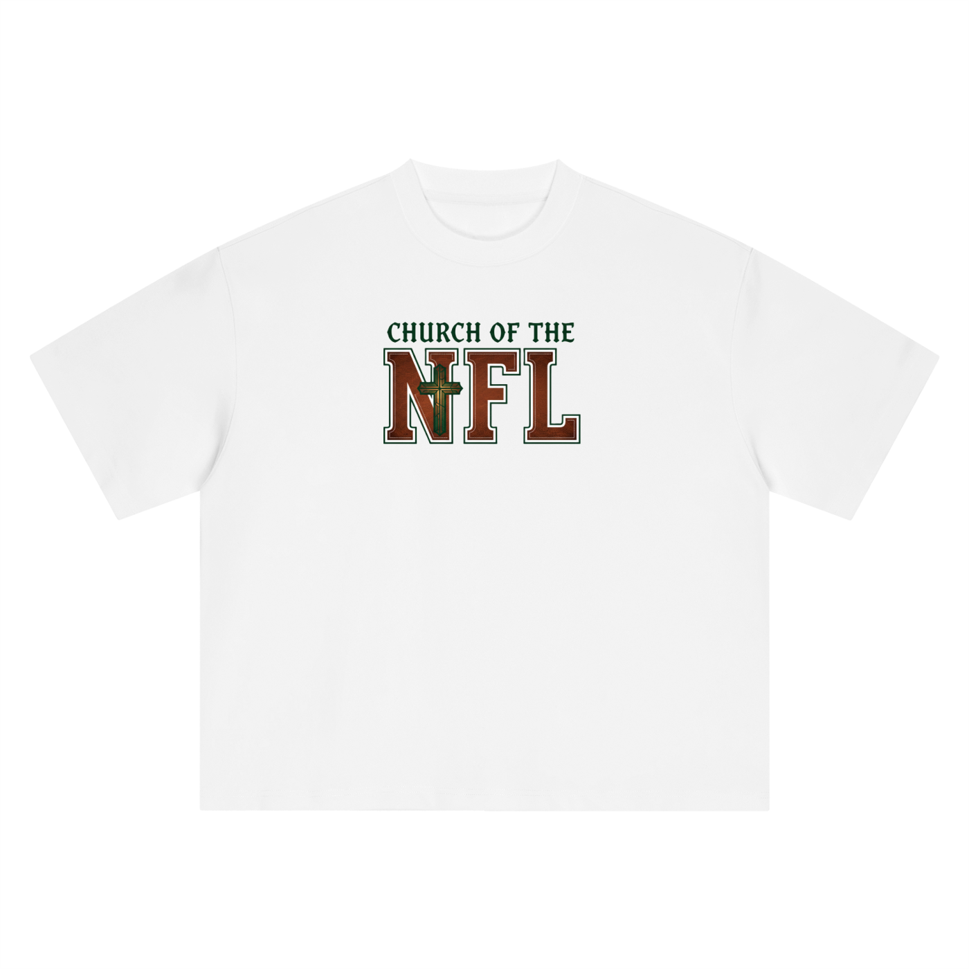 "Church of the NFL" - Boxy Oversized T-Shirt