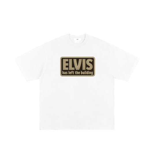 "ELVIS has left the building" - Heavyweight Hand-frayed T-Shirt