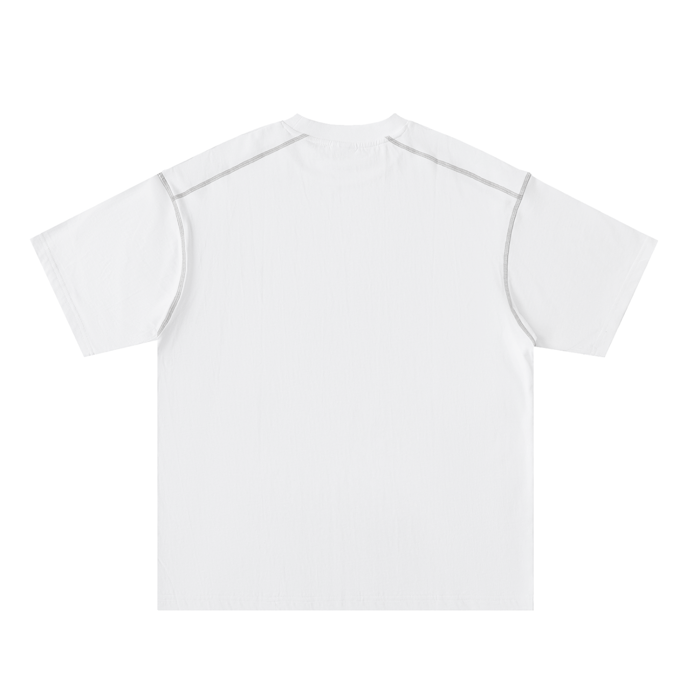 "Casual Shirt" - Unisex Oversized Contrast-Stitched Cotton Tee