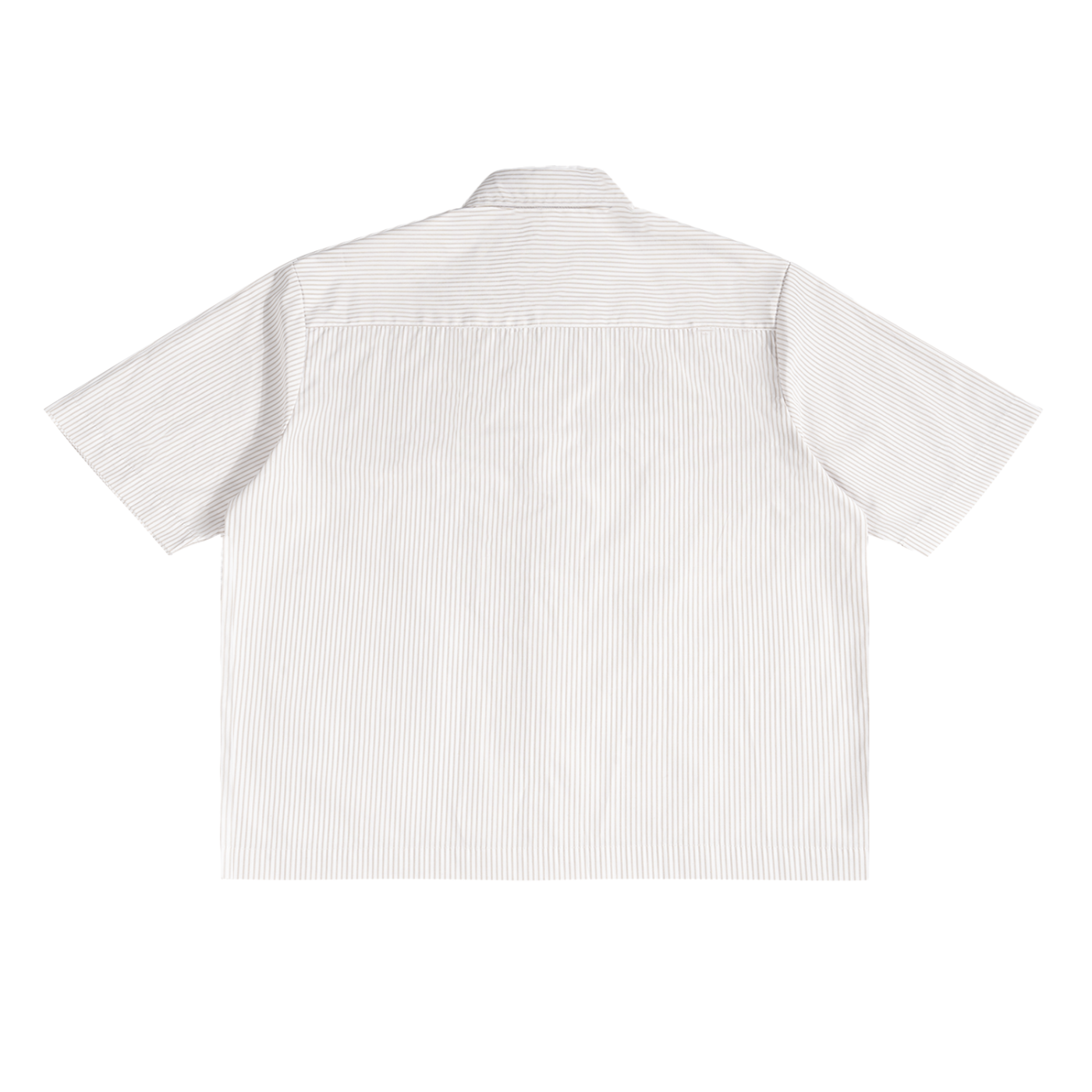 "Preppy Shirt" in Terracotta Font - Oversized Vertical Stripe Boxy Shirt