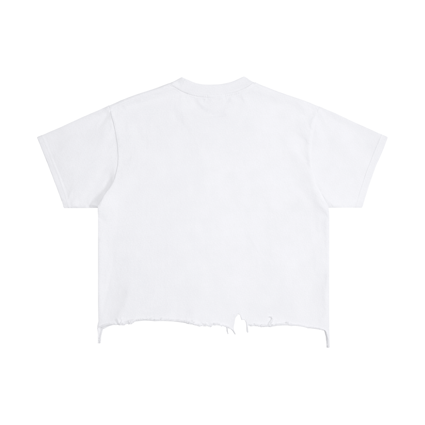 "Worn Out Tee Shirt" - Vintage Wash Boxy Distressed Hem T-Shirt