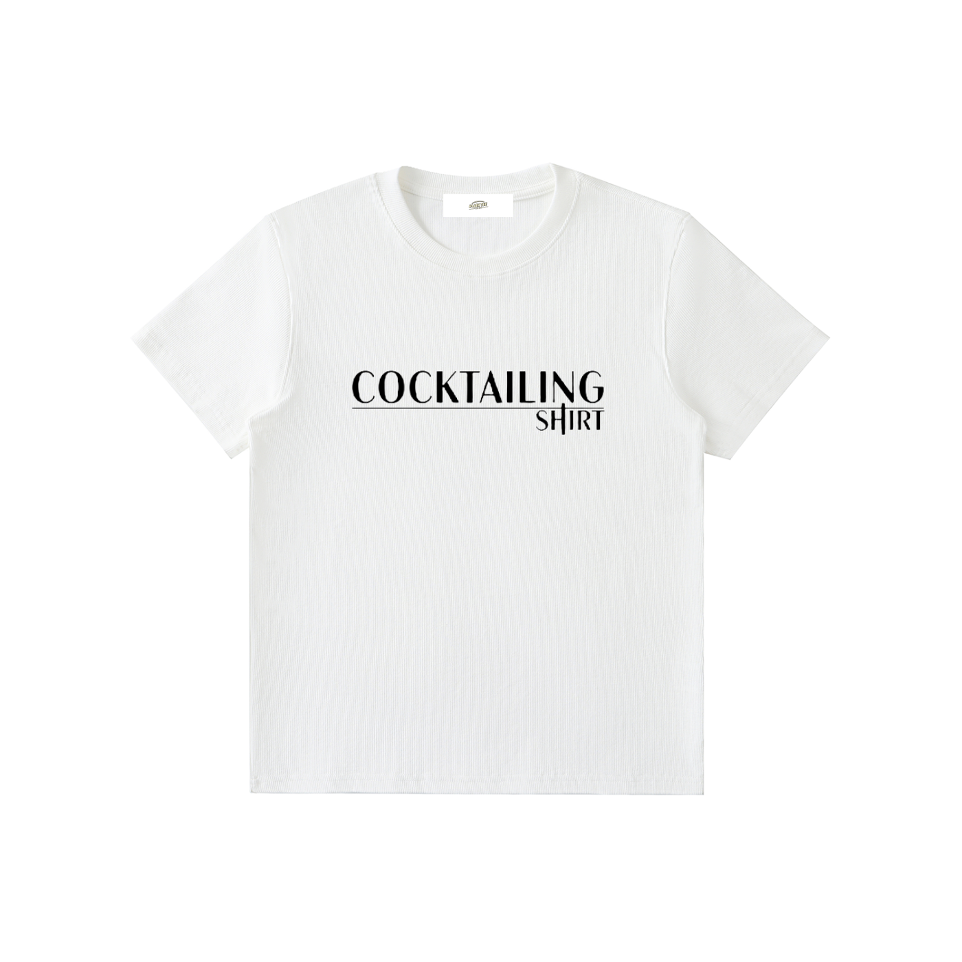 "Cocktailing" - Men's Bodycon Ribbed Crop Top