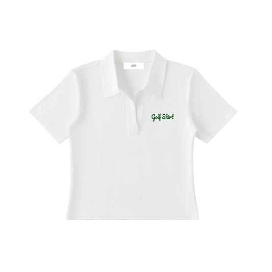 "Golf Shirt" - Women's Bodycon Short Sleeve Polo Shirt