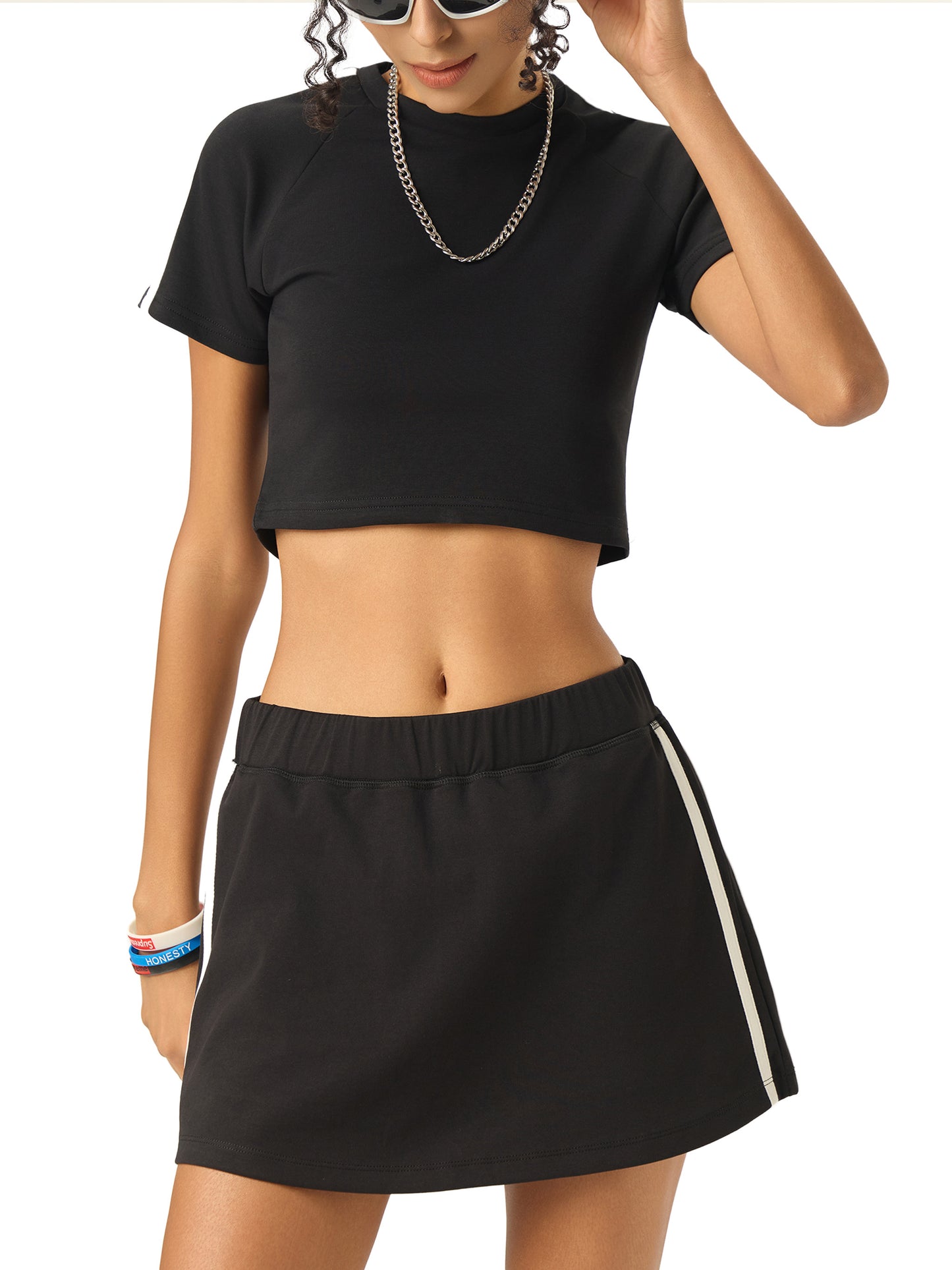 "Sweat Shirt" - Women's Taped Cooling Performance Crop Top