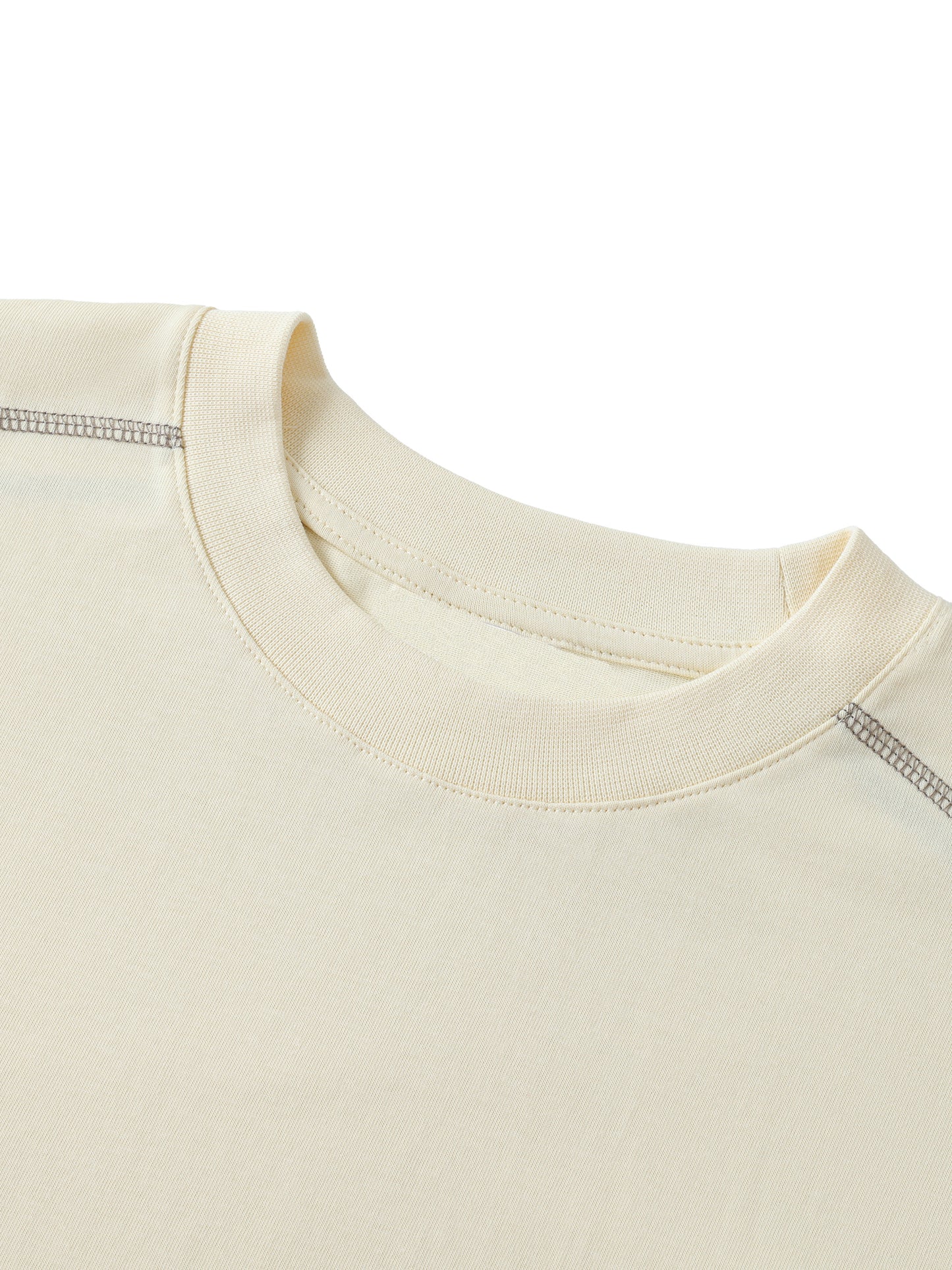 "Casual Shirt" - Unisex Oversized Contrast-Stitched Cotton Tee