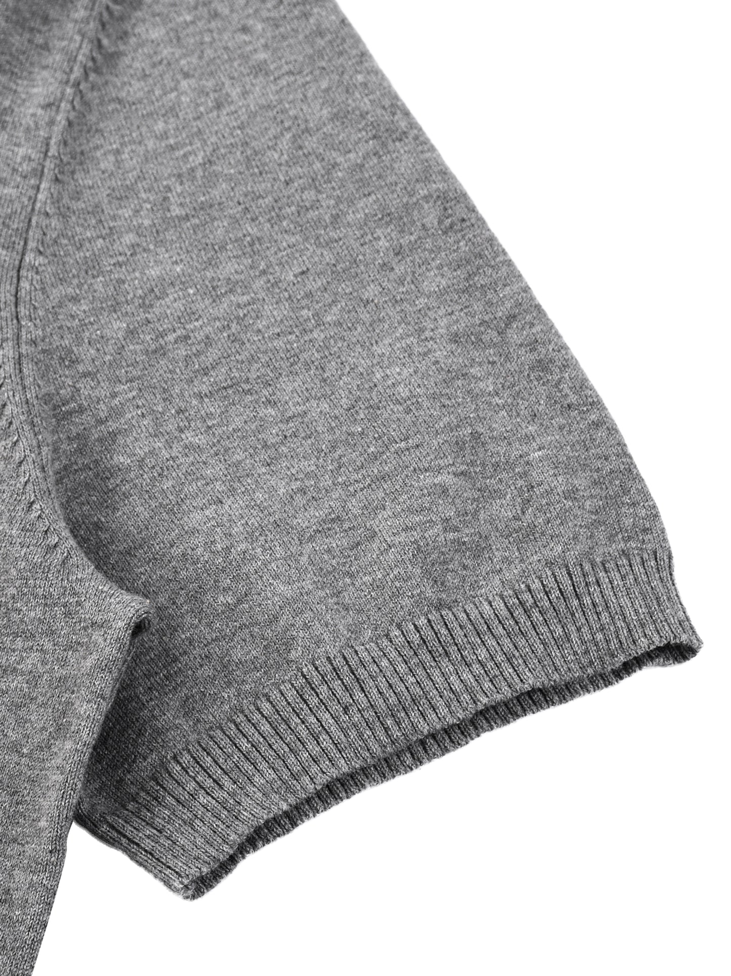 "Casual Shirt" - Cotton Knit Short Sleeve Henley T-Shirt
